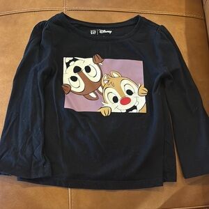 Disney Black Long Sleeve Tee for Casual Comfort